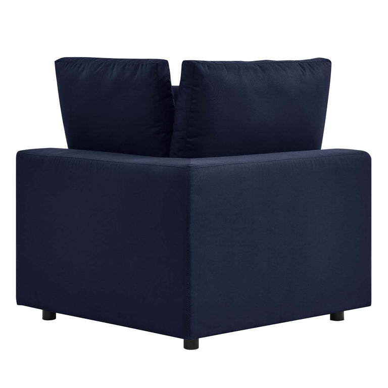 Commix 4-Piece Outdoor Patio Sectional Sofa in Navy, EEI-5580-NAV