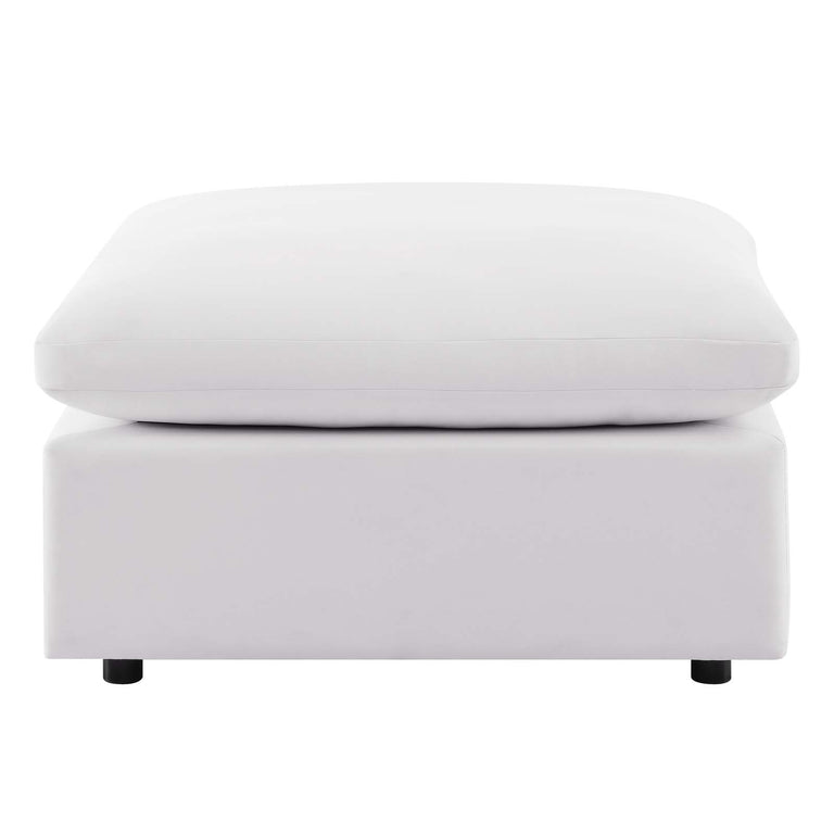 Commix 4-Piece Outdoor Patio Sectional Sofa in White, EEI-5580-WHI