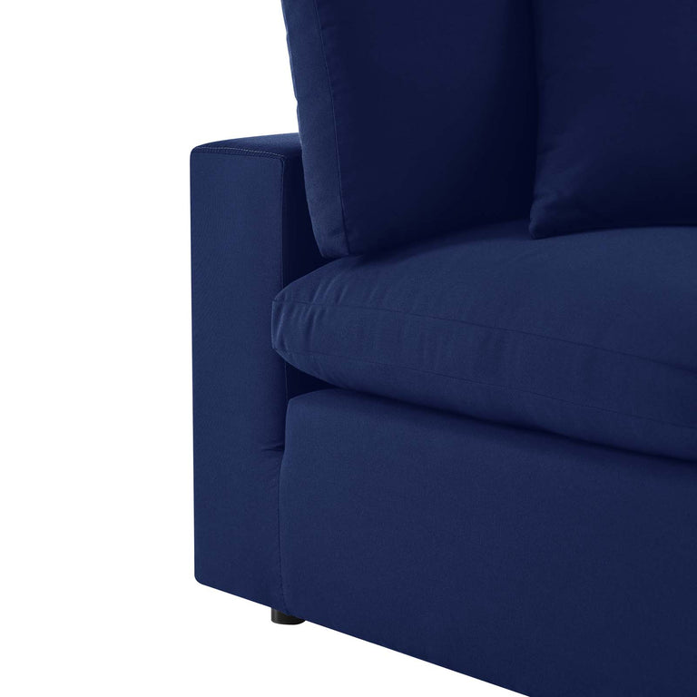 Commix 4-Piece Sunbrella® Outdoor Patio Sectional Sofa in Navy, EEI-5581-NAV