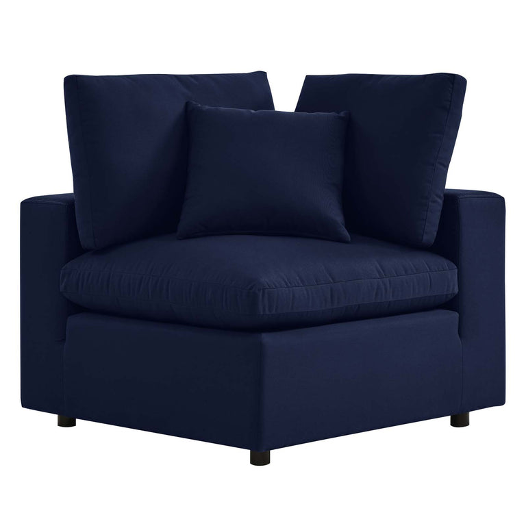 Commix 4-Piece Sunbrella® Outdoor Patio Sectional Sofa in Navy, EEI-5581-NAV