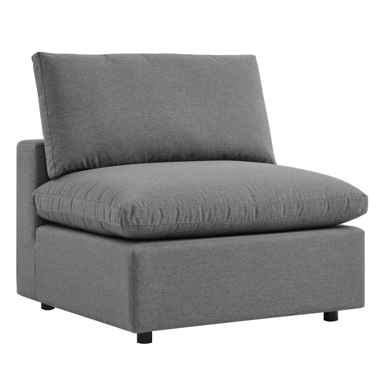 Commix 5-Piece Outdoor Patio Sectional Sofa in Charcoal, EEI-5583-CHA