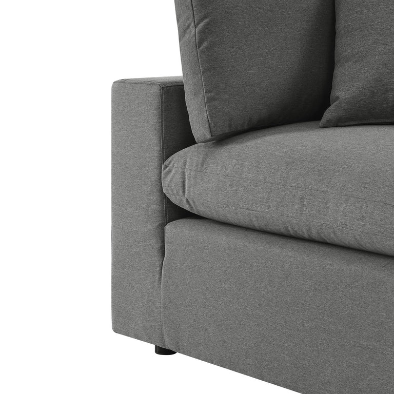 Commix 5-Piece Outdoor Patio Sectional Sofa in Charcoal, EEI-5583-CHA