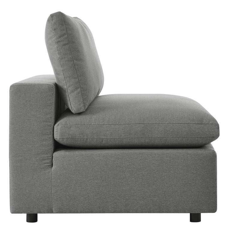 Commix 5-Piece Outdoor Patio Sectional Sofa in Charcoal, EEI-5583-CHA