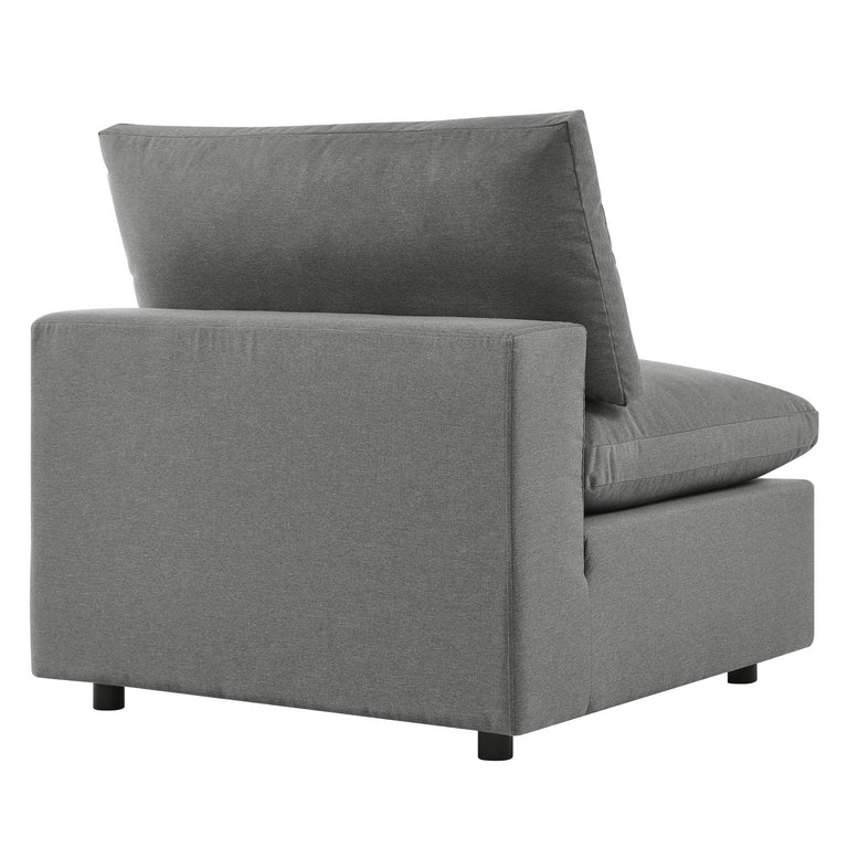 Commix 5-Piece Outdoor Patio Sectional Sofa in Charcoal, EEI-5583-CHA