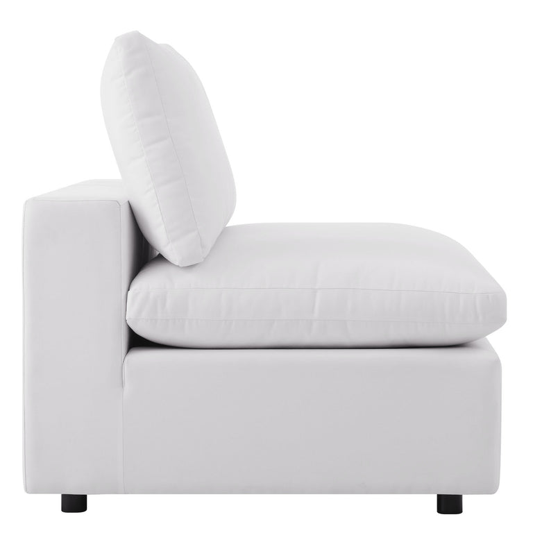 Commix 5-Piece Outdoor Patio Sectional Sofa in White, EEI-5583-WHI