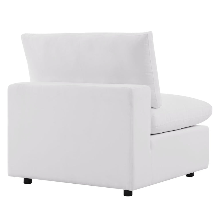 Commix 5-Piece Outdoor Patio Sectional Sofa in White, EEI-5583-WHI