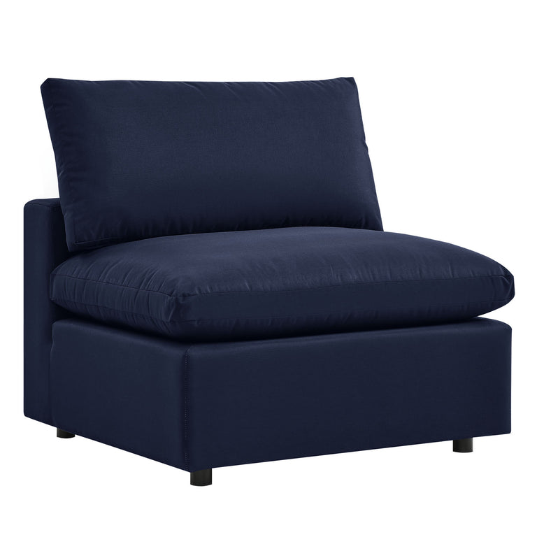 Commix 6-Piece Outdoor Patio Sectional Sofa in Navy, EEI-5585-NAV