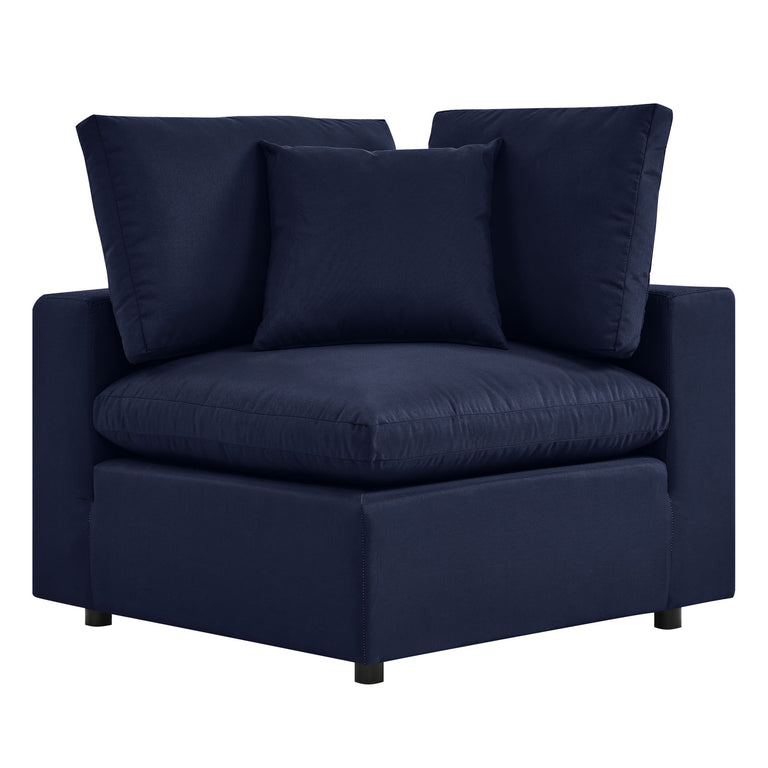 Commix 6-Piece Outdoor Patio Sectional Sofa in Navy, EEI-5585-NAV