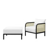 Hanalei 2-Piece Outdoor Patio Furniture Set in Ivory White, EEI-5763-IVO-WHI
