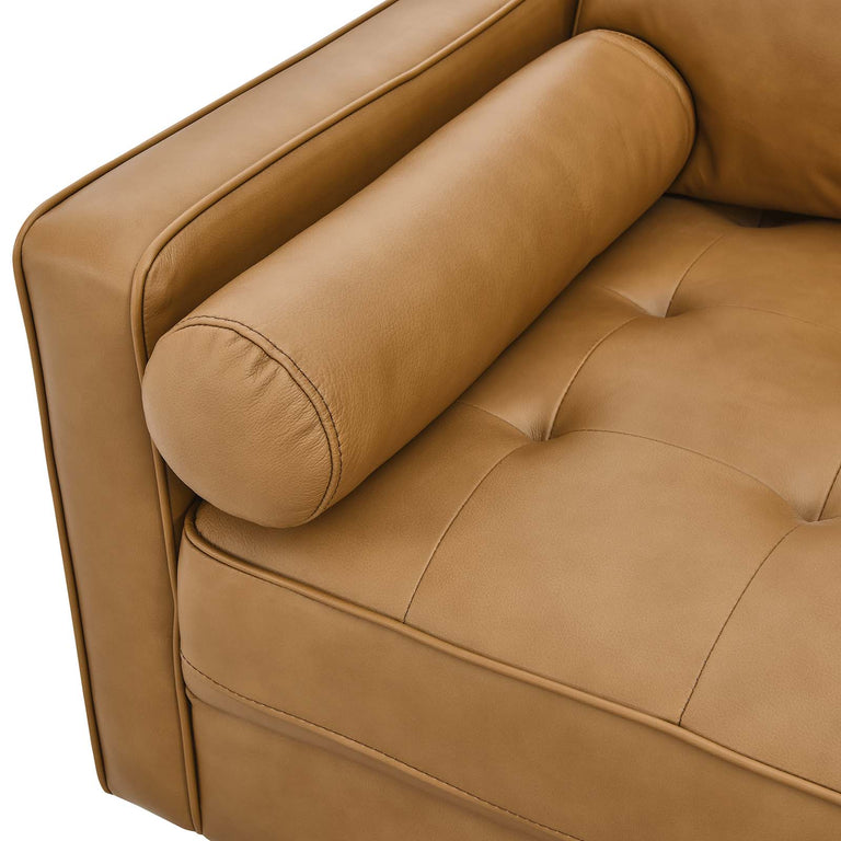 Valour 88" Leather Sofa in Tan, EEI-5871-TAN