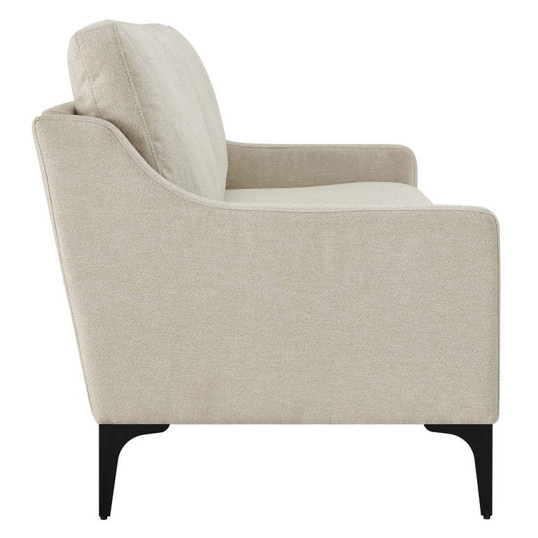 Corland Upholstered Fabric Sofa in Beige, EEI-6019-BEI