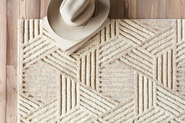 Loloi Rugs Ehren Collection Rug in Oatmeal, Ivory - 11'6" x 15'