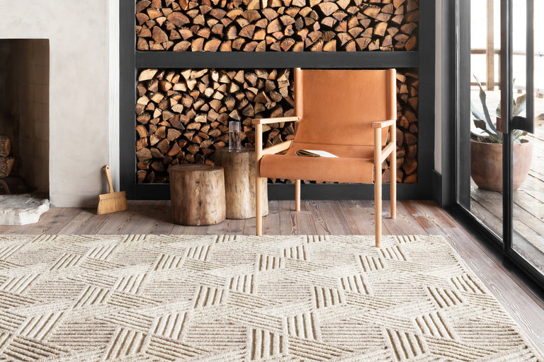 Loloi Rugs Ehren Collection Rug in Oatmeal, Ivory - 11'6" x 15'
