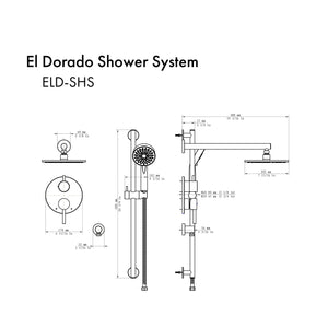 ZLINE El Dorado Shower System in Matte Black, ELD-SHS-MB