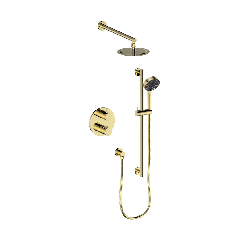 ZLINE Emerald Bay Thermostatic Shower System in Polished Gold, EMBY-SHS-T2-PG