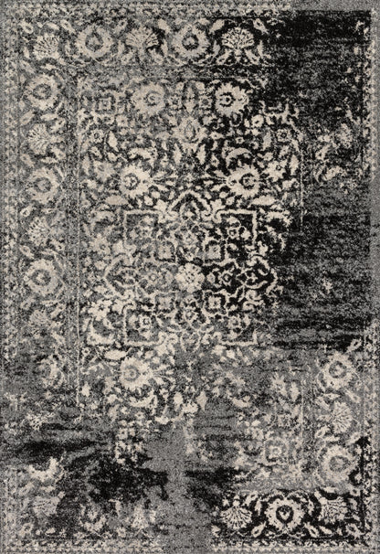Loloi Rugs Emory Collection Rug in Black, Ivory - 8'11" x 12'5", EMOREB-01BLIV8BC5