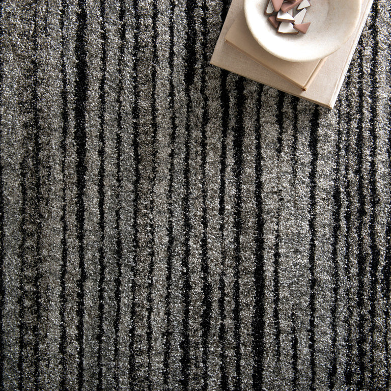 Loloi Rugs Emory Collection Rug in Grey, Black - 8'11" x 12'5"