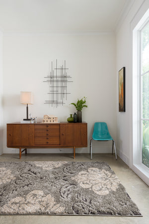 Loloi Rugs Enchant Collection Rug in Smoke, Beige - 9'0" x 12'0"