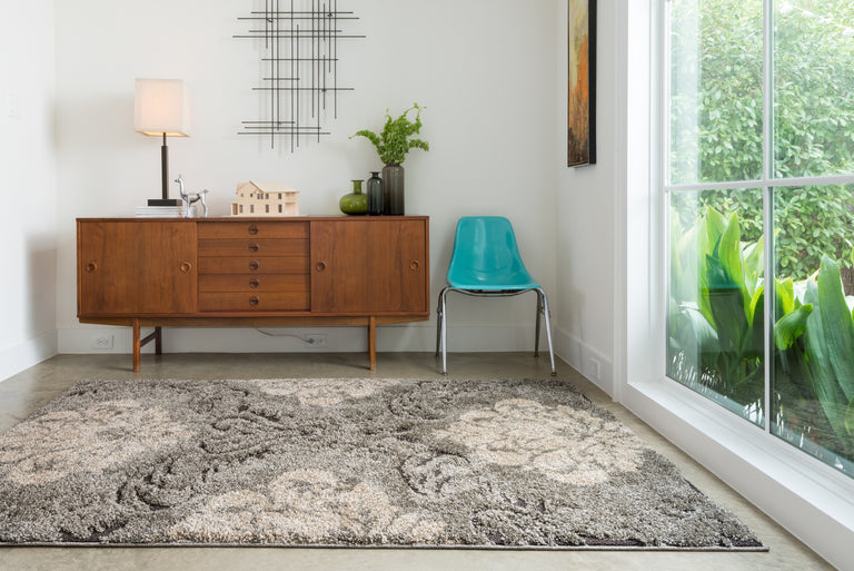Loloi Rugs Enchant Collection Rug in Smoke, Beige - 9'0" x 12'0"