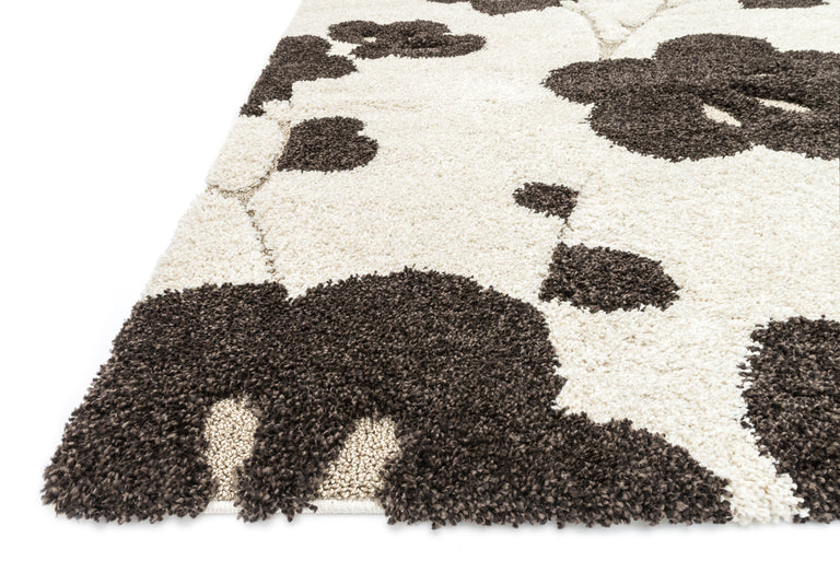 Loloi Rugs Enchant Collection Rug in Ivory, Expresso - 9'0" x 12'0"
