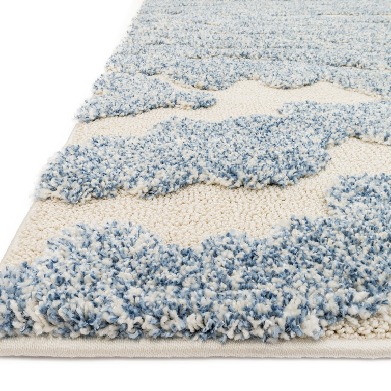 Loloi Rugs Enchant Collection Rug in Ivory, Lt. Blue - 9'0" x 12'0"