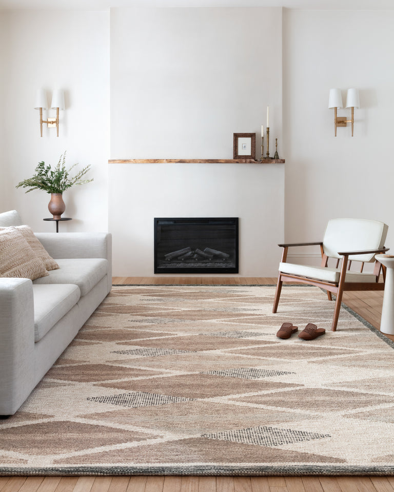 Loloi Rugs Evelina Collection Rug in Taupe, Bark - 9'3" x 13'