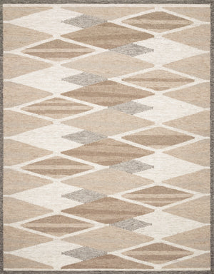 Loloi Rugs Evelina Collection Rug in Taupe, Bark - 3'6" x 5'6"