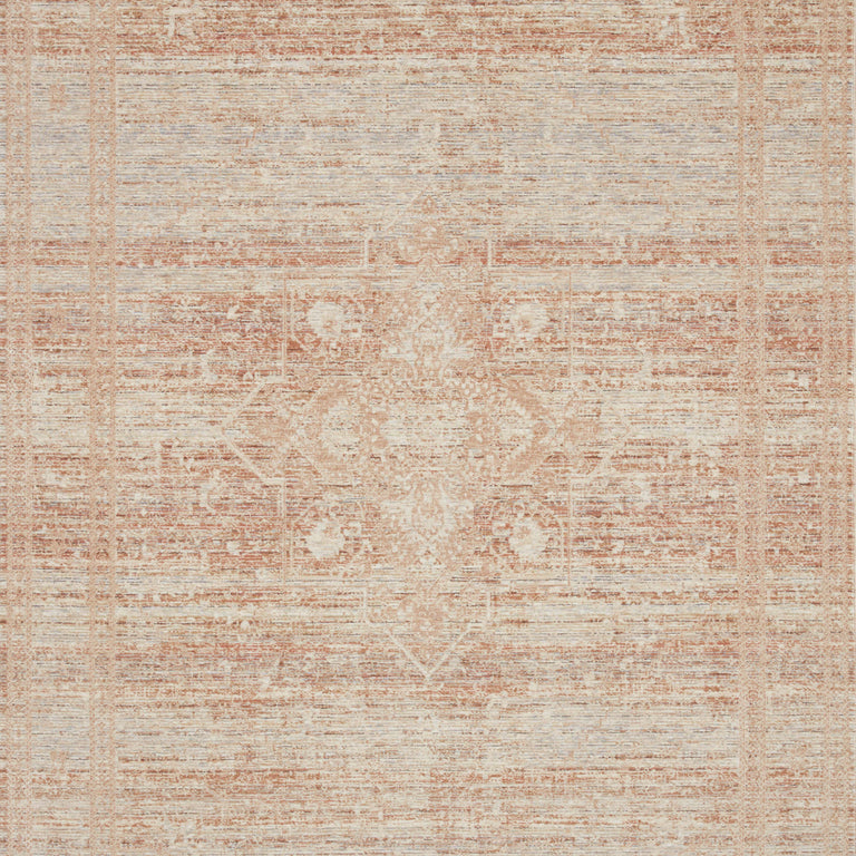 Loloi Rugs Faye Collection Rug in Terracotta, Sky - 9'6" x 13'1"