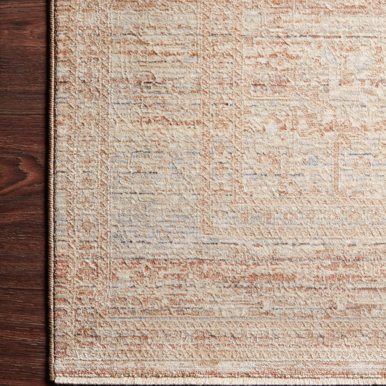 Loloi Rugs Faye Collection Rug in Terracotta, Sky - 9'6" x 13'1"