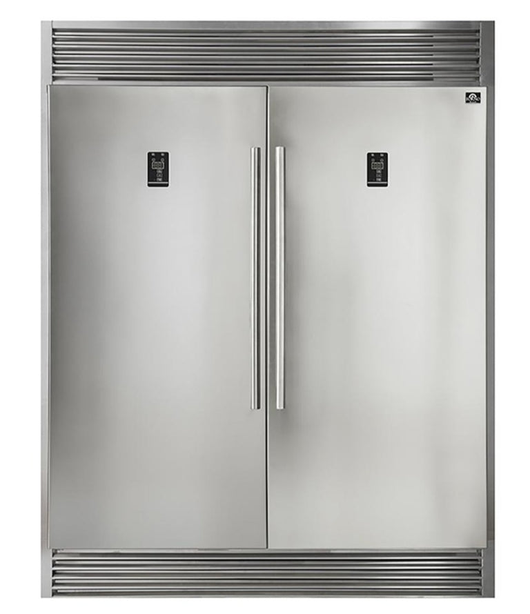 Forno Appliance Package - 30" Gas Range, 30" Range Hood, 60" Refrigerator, Dishwasher, Microwave Drawer, Wine Cooler, AP-FFSGS6276-30-W-9