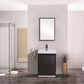 KubeBath Bliss 30 in. Free Standing Modern Bathroom Vanity - Black, FMB30-BK