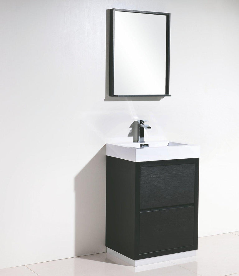 KubeBath Bliss 30 in. Free Standing Modern Bathroom Vanity - Black, FMB30-BK