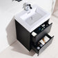 KubeBath Bliss 30 in. Free Standing Modern Bathroom Vanity - Black, FMB30-BK