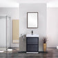 KubeBath Bliss 24 in. Free Standing Modern Bathroom Vanity - Gray Oak, FMB24-GO