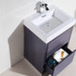 KubeBath Bliss 24 in. Free Standing Modern Bathroom Vanity - Gray Oak, FMB24-GO