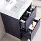 KubeBath Bliss 24 in. Free Standing Modern Bathroom Vanity - Gray Oak, FMB24-GO