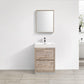KubeBath Bliss 30 in. Free Standing Modern Bathroom Vanity - Nature Wood, FMB30-NW