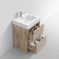 KubeBath Bliss 30 in. Free Standing Modern Bathroom Vanity - Nature Wood, FMB30-NW