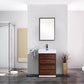 KubeBath Bliss 30 in. Free Standing Modern Bathroom Vanity - Walnut, FMB30-WNT