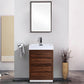 KubeBath Bliss 30 in. Free Standing Modern Bathroom Vanity - Walnut, FMB30-WNT