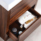 KubeBath Bliss 30 in. Free Standing Modern Bathroom Vanity - Walnut, FMB30-WNT