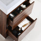 KubeBath Bliss 30 in. Free Standing Modern Bathroom Vanity - Walnut, FMB30-WNT