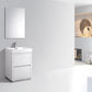 KubeBath Bliss 30 in. Free Standing Modern Bathroom Vanity - High Gloss White, FMB30-GW