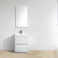 KubeBath Bliss 30 in. Free Standing Modern Bathroom Vanity - High Gloss White, FMB30-GW