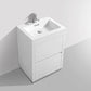 KubeBath Bliss 30 in. Free Standing Modern Bathroom Vanity - High Gloss White, FMB30-GW