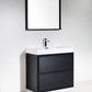 KubeBath Bliss 36 in. Free Standing Modern Bathroom Vanity - Black, FMB36-BK