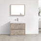 KubeBath Bliss 36 in. Free Standing Modern Bathroom Vanity - Nature Wood, FMB36-NW