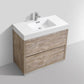 KubeBath Bliss 36 in. Free Standing Modern Bathroom Vanity - Nature Wood, FMB36-NW