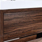 KubeBath Bliss 36 in. Free Standing Modern Bathroom Vanity - Walnut, FMB36-WNT