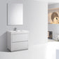 KubeBath Bliss 36 in. Free Standing Modern Bathroom Vanity - High Gloss White, FMB36-GW